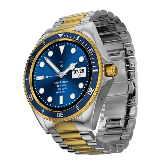 Fire-Boltt Quantum Luxury Stainless Steel Design 1.28" Bluetooth Calling Smartwatch||UNBOXED||